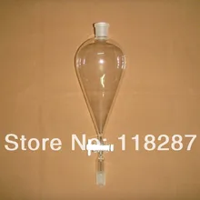 1000 мл, 24/29, грушевидная делительная воронка, тефлоновая стоппетка, грушевидная форма, лабораторная Стеклянная Воронка