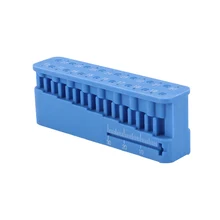 1 шт. пластиковые стоматологические мини эндотонические измерения Autoclavable Эндодонтический блок файлов Стоматологический Инструмент Линейка синий 88*20*34 мм