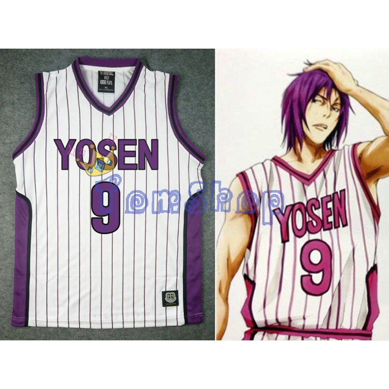 Аниме KUROKO'S Баскетбол Kuroko no Basuke Косплей йосен школа#9 Murasakibara Atsushi Баскетбол Джерси Спортивная форма