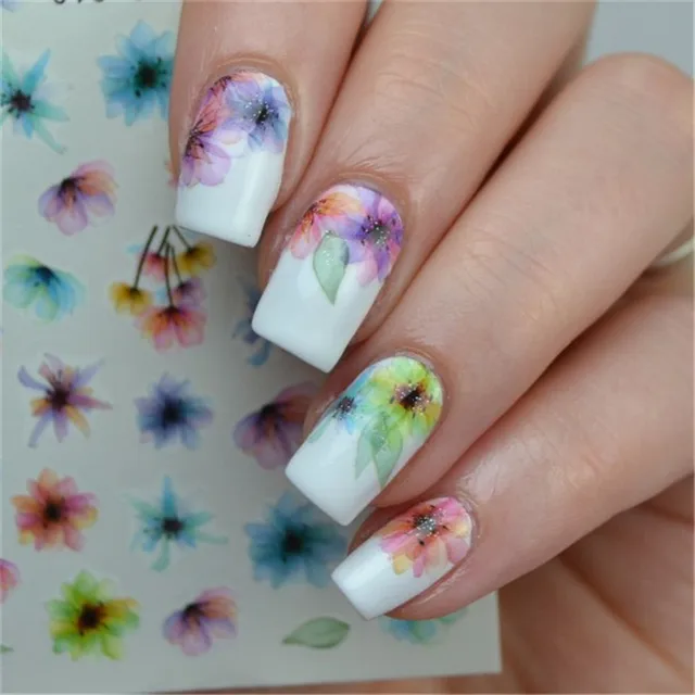 1 Sheet Colorful Nail Art Water Decals Chinese Ink Painting Nail 1 Sheet Colorful Nail Art Water Decals Chinese Ink Painting Nail Transfer Stickers Manicure Nail Art - 1 Sheet Colorful Nail Art Water Decals Chinese Ink Painting Nail