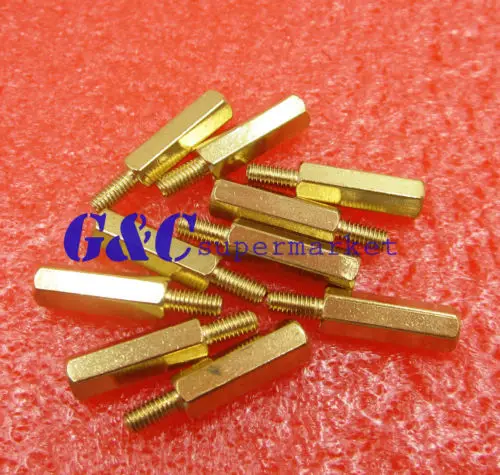 

50PCS Brass M3X15MM Male to Femal Spacer Hex Column Standoff Support PCB