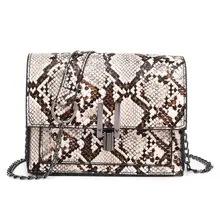 Small Snake Print Shoulder Bag Flap Messenger Handbags for Women Leather Chain Crossbody Bags Bolsas Feminina Mujer Sac A Main Small Snake Print Shoulder Bag Flap Messenger Handbags for Women Leather Chain Crossbody Bags Bolsas Feminina Mujer Sac A Main