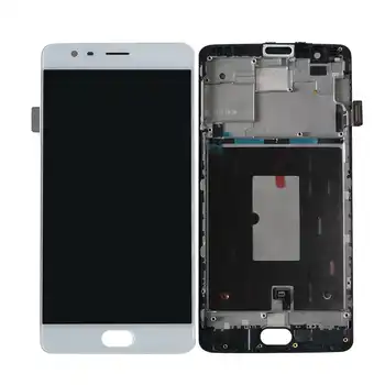 Original M&Sen AMOLED For 5.5\" Oneplus Three OnePlus 3 One Plus3 A3000 A3003 LCD Screen Display+Touch Panel Digitizer With Frame