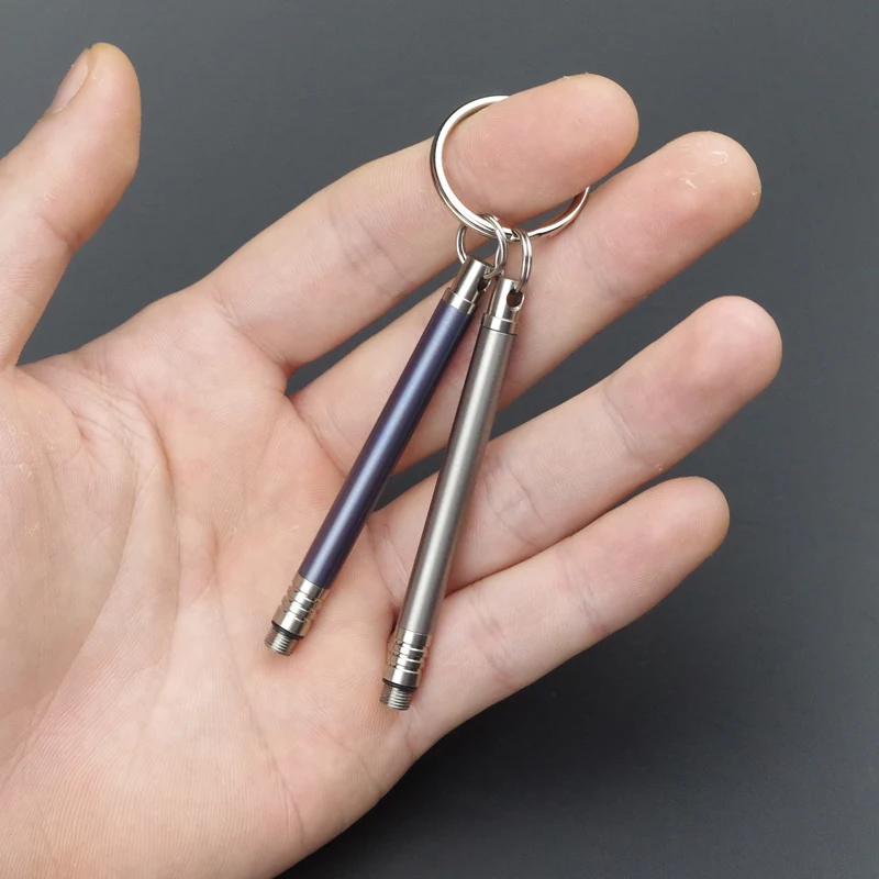 

Free Shipping Titanium One Toothpick Portable Self-help Metal Toothpick Multi-function Outdoor Travel Tool Self-defense Thorn