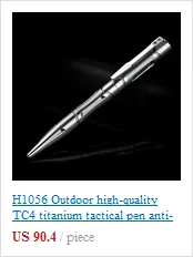 H1123 наружная Вольфрамовая стальная головка разбитое окно для выживания, металлическая ручка для письма, многофункциональная титановая тактическая ручка для повседневного использования