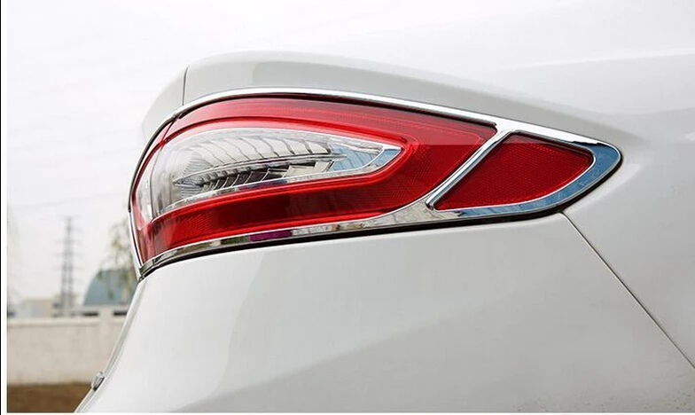 

Lapetus High quality ! Chrome Rear Trunk Tail Light Lamp Frame Cover Trim 4 Pcs For ford Fusion 2013 2014 2015