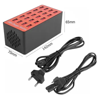 

2019 100W 20-Port USB Hub Wall Charger Adapter Smart Charging Station with Auto Detect Tech Foldable Plug