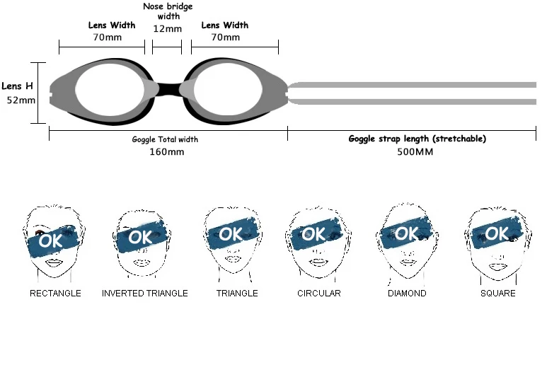 Очки для плавания для мужчин и женщин с высокой четкостью и УФ-покрытием