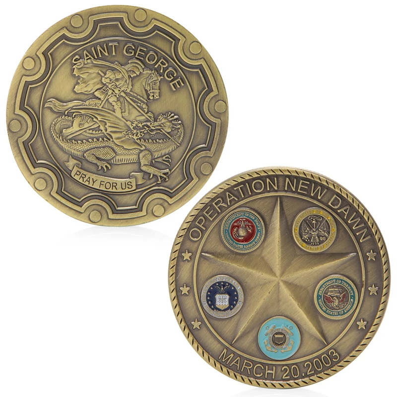 

Operation New Dawn Saint George Commemorative Challenge Coin Collection Souvenir