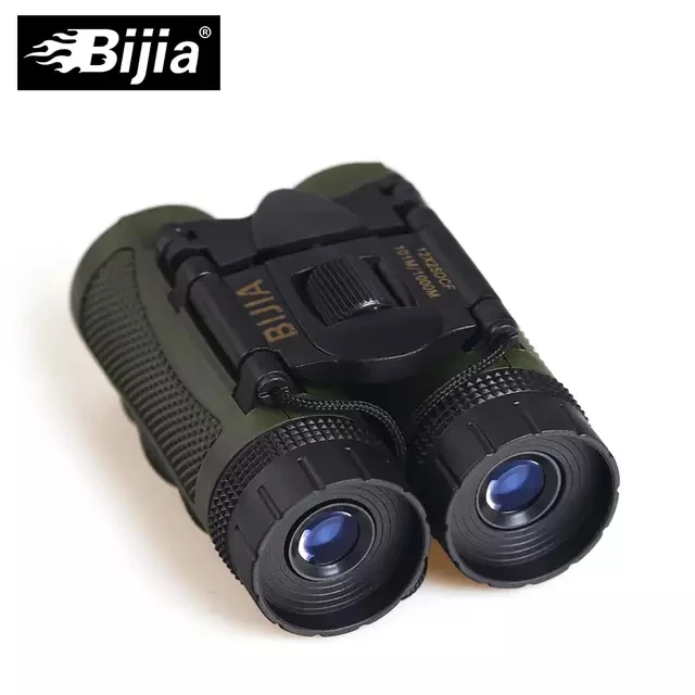 BIJIA Bark4 تلسكوب 12x25 مصغرة يوم ضوء تلسكوب المهنية مجهر Jumelles السفر للطي مناظير المعيشة للماء