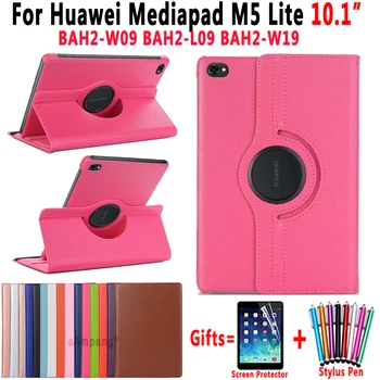 

360 Rotating Case for Huawei Mediapad M5 Lite 10 10.1 BAH2-W09 BAH2-L09 BAH2-W19 Shockproof Smart Cover Case for Huawei M5 Lite