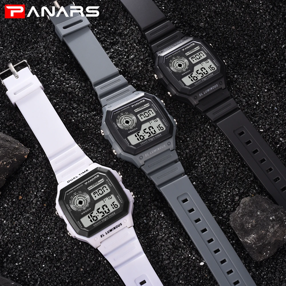 Бренд PANARS мужские спортивные часы модные Chronos обратного отсчета
