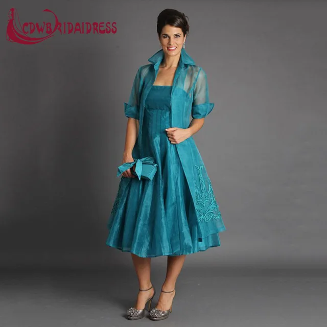 Teal Mother of the Bride Dress