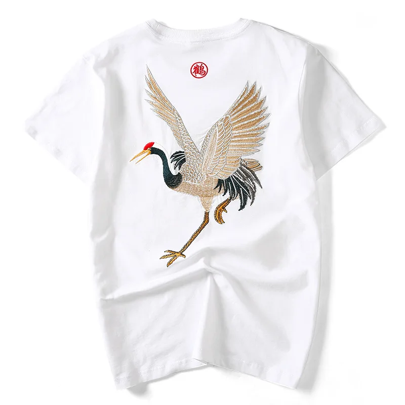 Embroidered Crane Sukajan T-shirt 4
