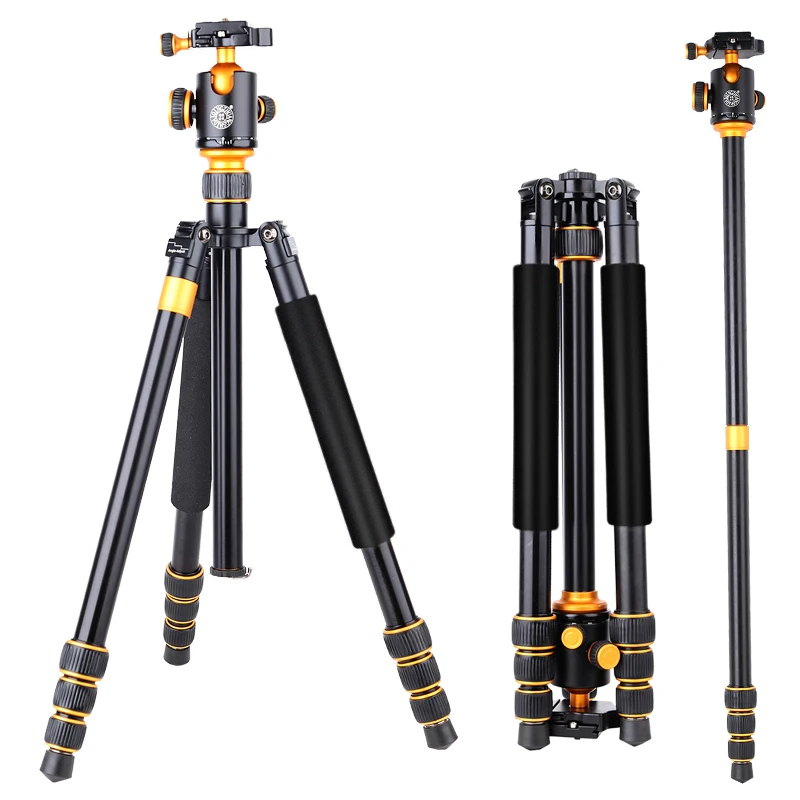 

Q999B Professional photography 360 degree panoramic camera equipment tripod stand 10KG load aluminum monopood tripod for camera