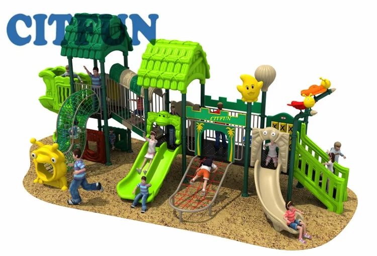 New Style Factory Price Jungle Theme kids climbing net slip and slide Children's outdoor playground for Garden Slide OP18H-029A | Спорт и