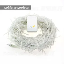 ГОРЯЧАЯ! 9 Цветов 50 М 500 LED Огнями елка 220 В/110 В Мерцание Света Шнура СИД для Партии свадебные Украшения Праздника