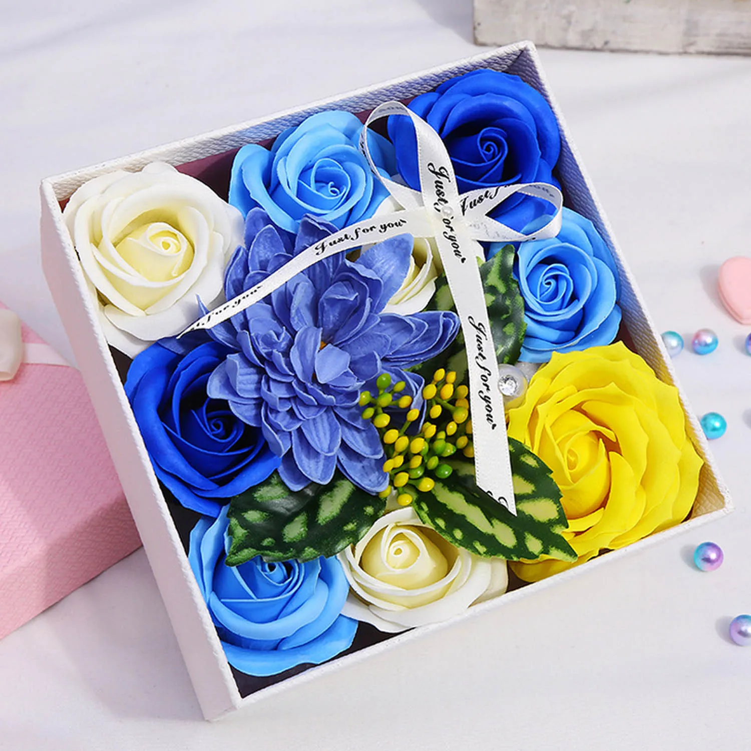 Мыло с розой искусственный флоры Ароматическая ванна мыло с коробкой для мамы девочек любителей день рождения День Святого Валентина