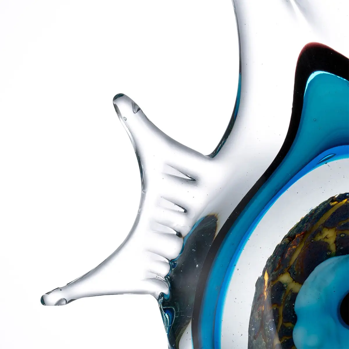 Tooarts в синюю полоску тропический Кристалл рыбка стеклянная скульптура современное искусство подарок художественное оформление украшение дома
