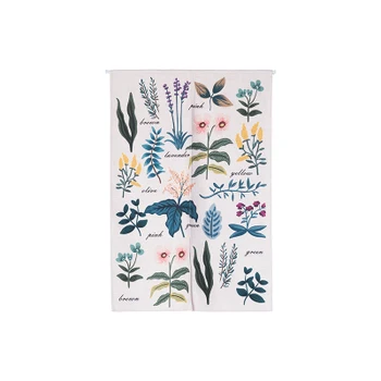 

Pastoral flower plant cloth shade door window curtain Japanese home decoration bedroom living study room kitchen cafe