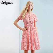 Только плюс S-XXL Для женщин летнее платье хлопок Винтаж вечерние платье 2018 Button выдалбливают кружева элегантный короткий рукав платье Vestid