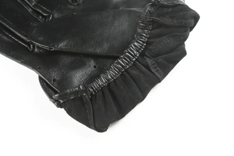 Итальянские мужские перчатки Goatskin, модные мотоциклетные перчатки из натуральной кожи, перчатки для водителей без пальцев, роскошные перчатки с кнопками, черные, коричневые