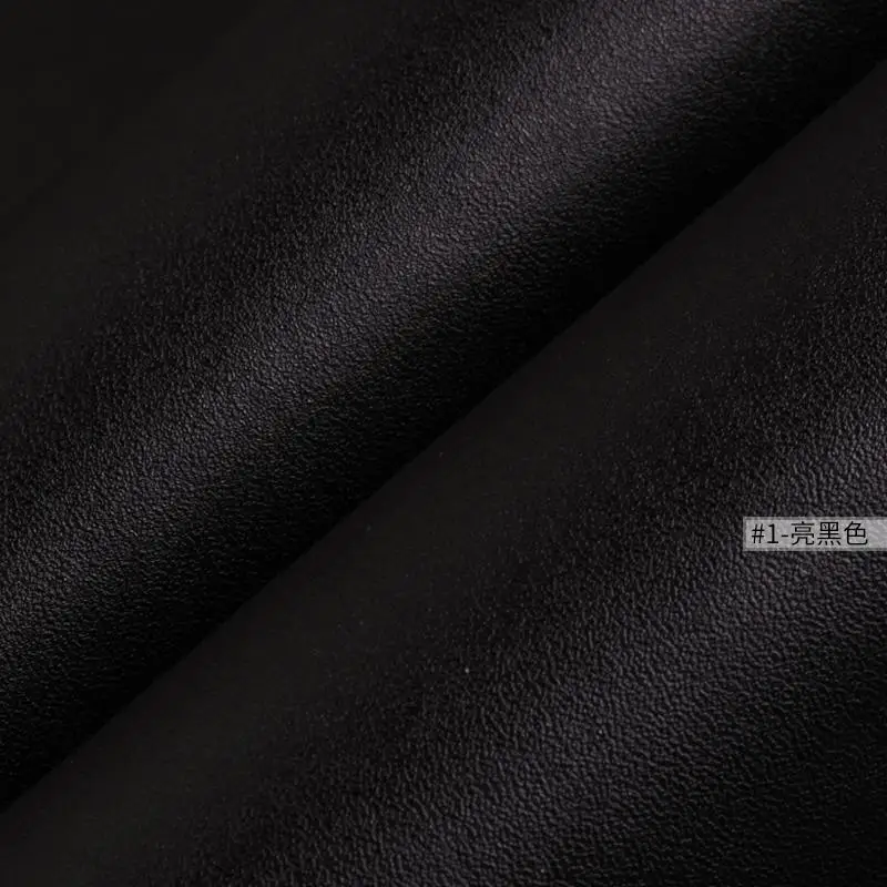 Тонкий ПУ искусственная кожа ткань мягкая овечья Синтетическая кожа ткань для шитья виниловая одежда диван автомобильное сиденье обуви Polipiel - Цвет: black 1