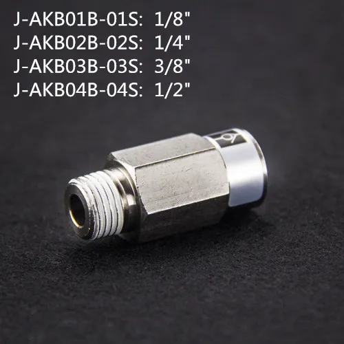 

SMC type connector series J-AKB-01S 1/8" check valve type B (external thread)