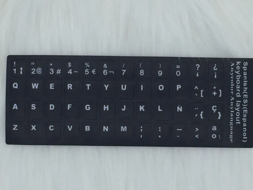 

SP SPANISH Black laptop sticker background and white words laptop keyboard computer keyboard sticker SP Keyboard sticker