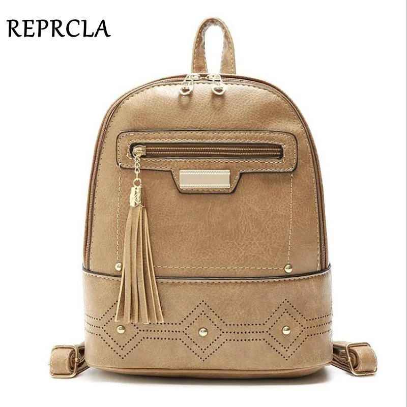 REPRCLA Vintage Mochila mujer de alta calidad de cuero mochilas Mochila femenina bolsas de escuela REPRCLA Vintage Mochila mujer de alta calidad de cuero mochilas Mochila femenina bolsas de escuela