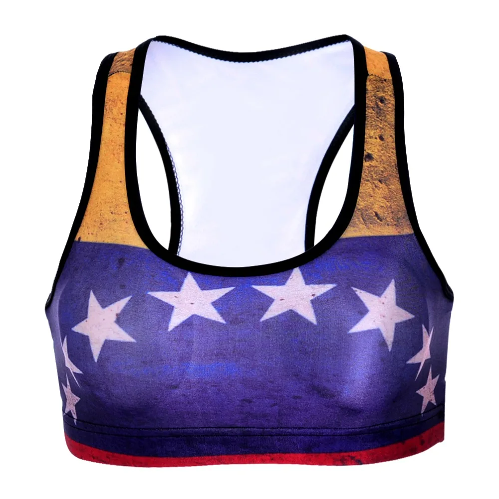 sporting bra top for women fitness runs bras 3d printed dollar Bullet