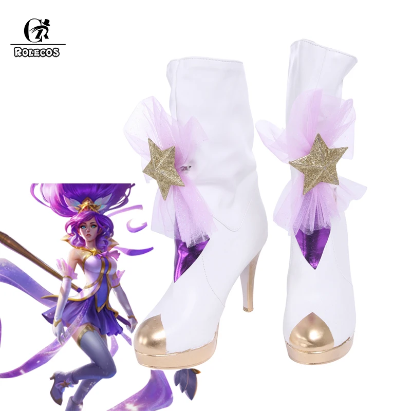 

ROLECOS LOL Cospaly Janna Boots Star Guardian Shoes Cospaly Magical Girl Janna Brand Customer Size Made