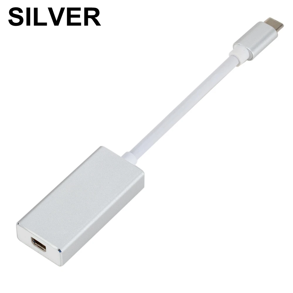 USB 3,1 type C к DisplayPort/мини преобразователь дисплейного порта Стандартный DP USB-C адаптер для Macbook Pro mini DP Женский конвертер - Цвет: to mini DP silver