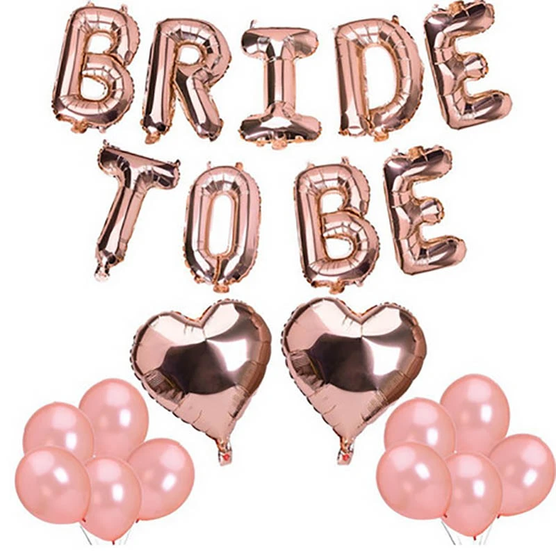 1SET 16 Inch Bride To Be Hanging Letter Foil Balloon Hen Party Decorations 1SET 16 Inch Bride To Be Hanging Letter Foil Balloon Hen Party Decorations