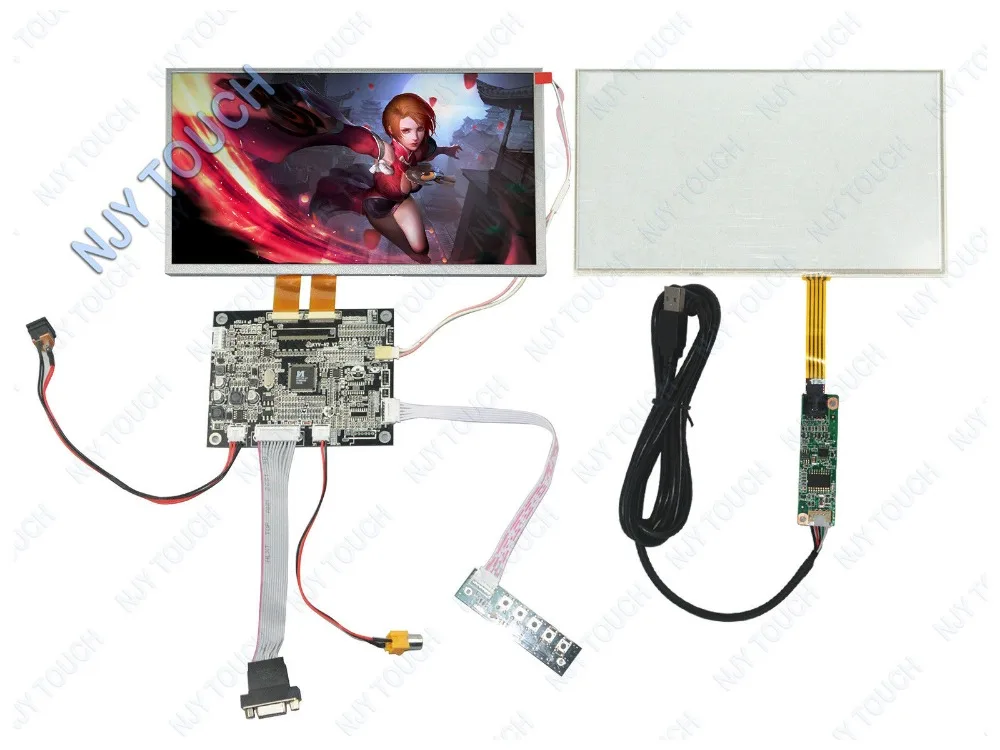

New 10.2" TFT AT102TN03 V9 Screen with VGA AV LCD Controller Board Plus Touch Panel USB Kit