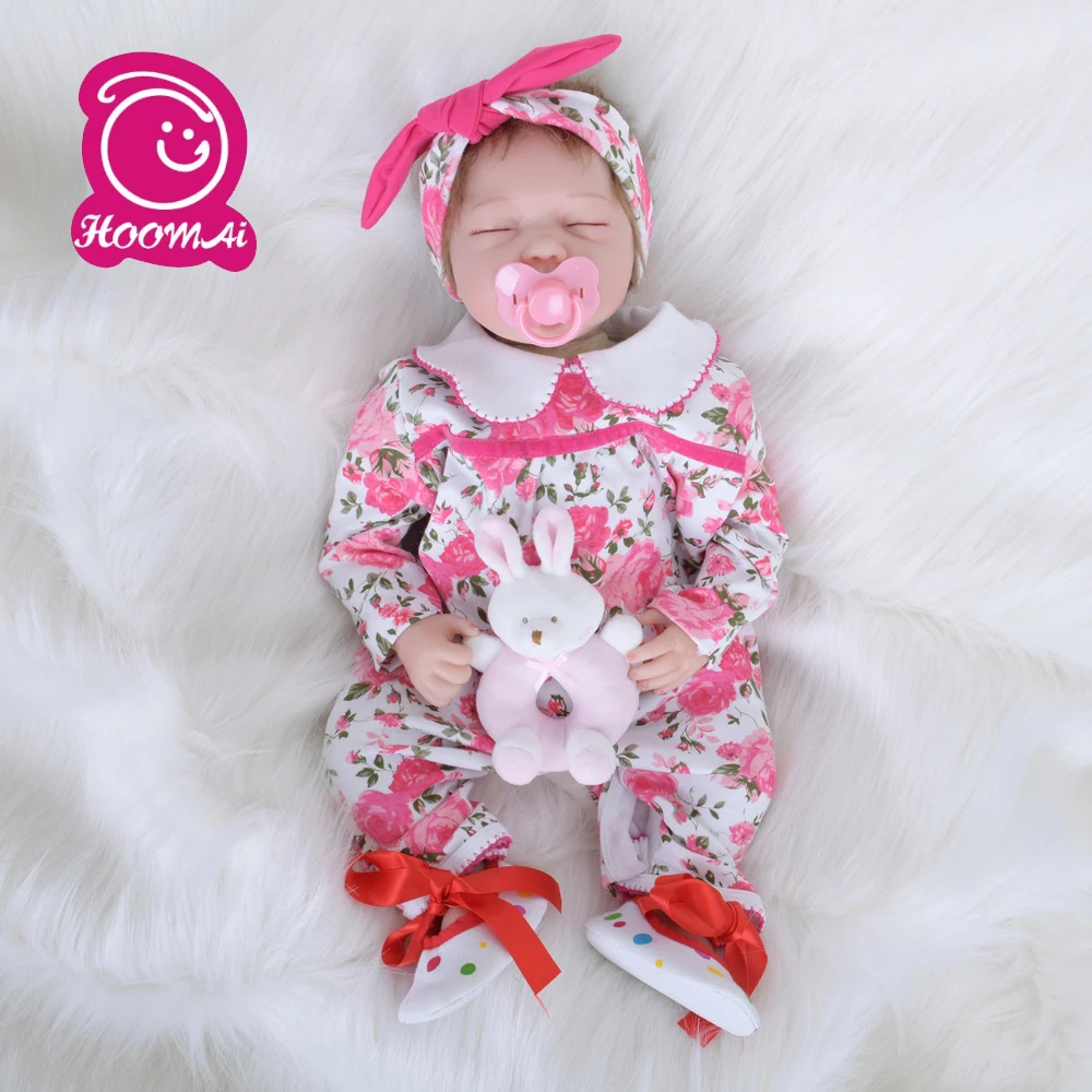 

55cm Reborn Baby Soft Silicone Dolls 22" Sleeping Baby Toy Baby Shower Dolls Action Figure Toys for Kids