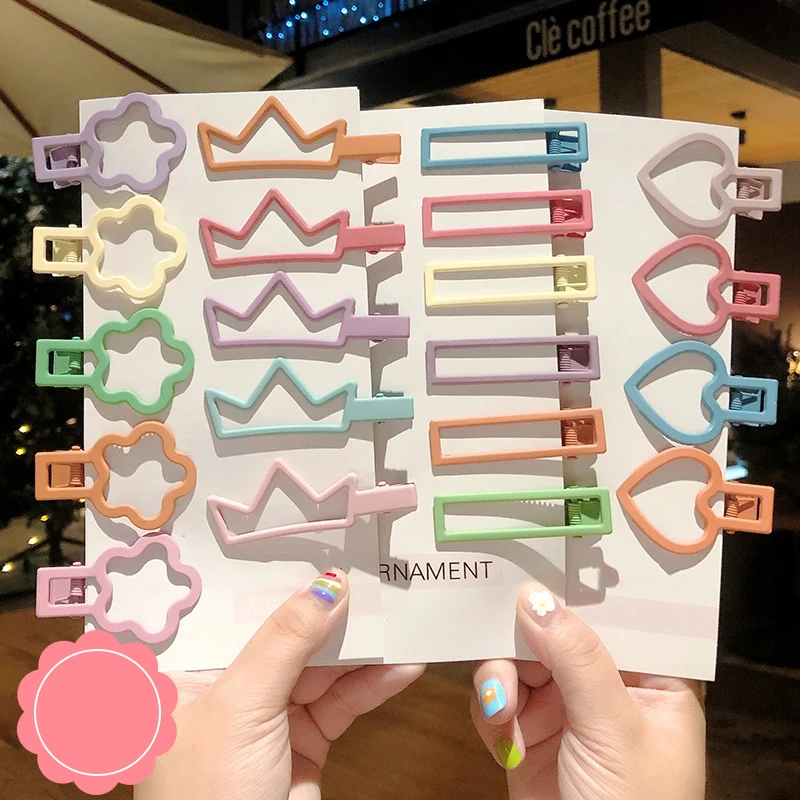 

1Set New Girls Colorful Heart Crown Cloud Cartoon Hair Clips Children Lovely Hairpin Barrettes Headband Fashion Hair Accessories