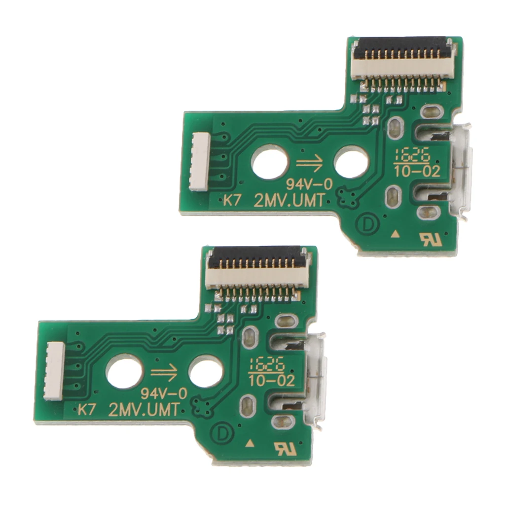 2 шт. 12Pin разъем usb порт для зарядки плата для SONY PS4 беспроводной Dualshock 4 контроллер(JDS-030) беспроводной контроллер