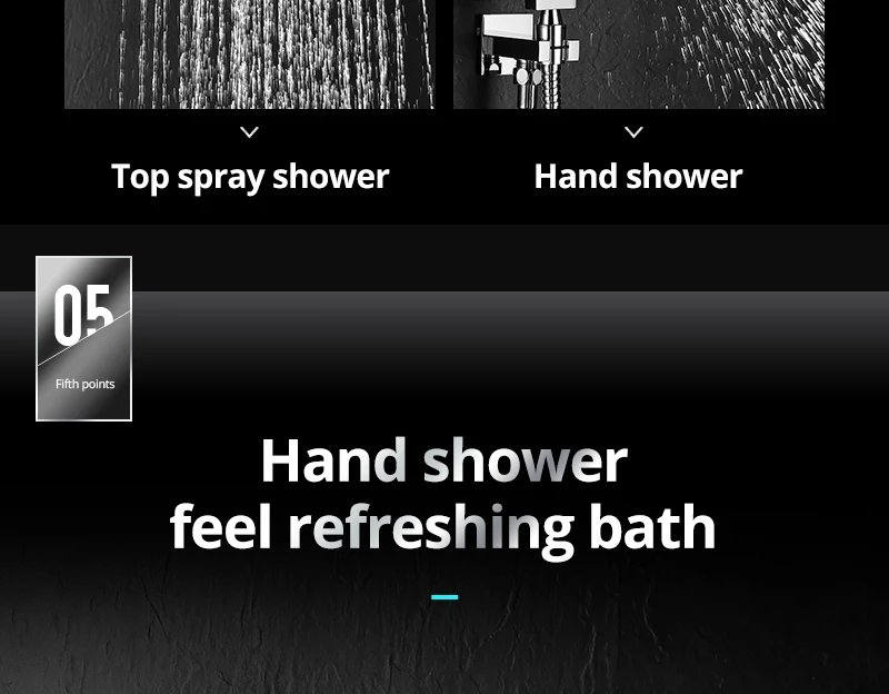  8 Inch Shower System Rain Shower Head&Handheld Set Wall Mounted Bathroom Shower Faucet Set Rough-in Mixer Valve Rainfall (17)