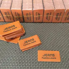 100 шт кожаные этикетки на джинсы /ПУ/карты бирки универсальные джинсы кожа патч этикетки хорошего качества кожаная этикетка для одежды