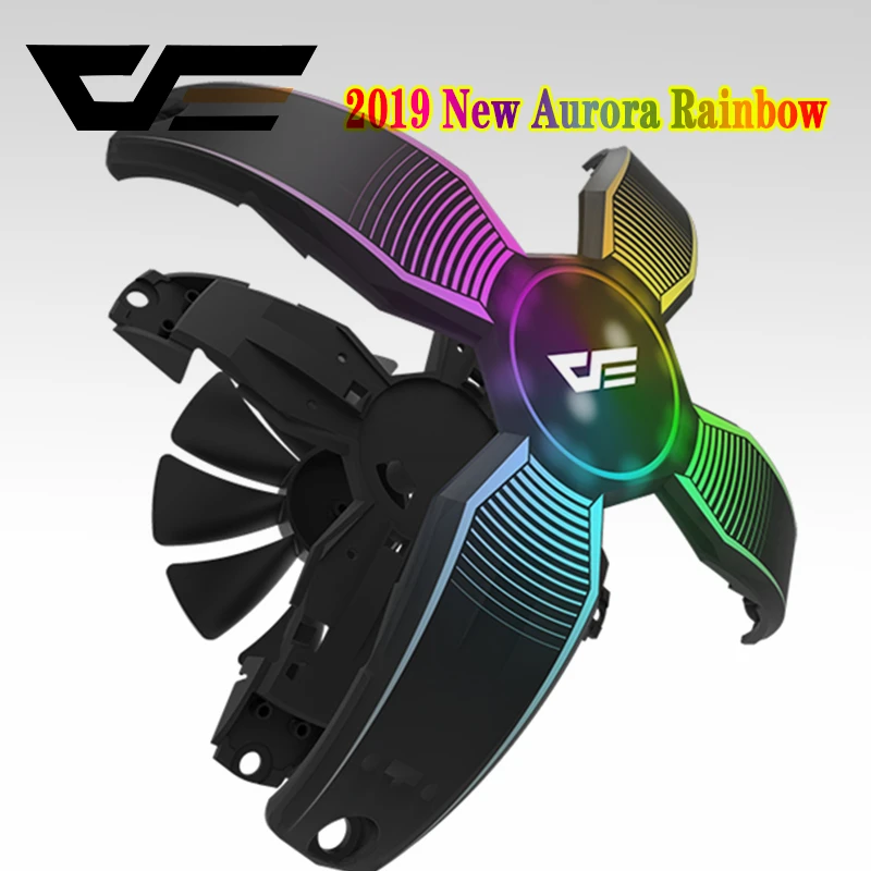 

Aigo darkflash 12V PC Computer Fan Silent Heatsink Cooler Cooling Anti-Vibration Rubber 120mm fan LED Radiator Bearing 11 Blades