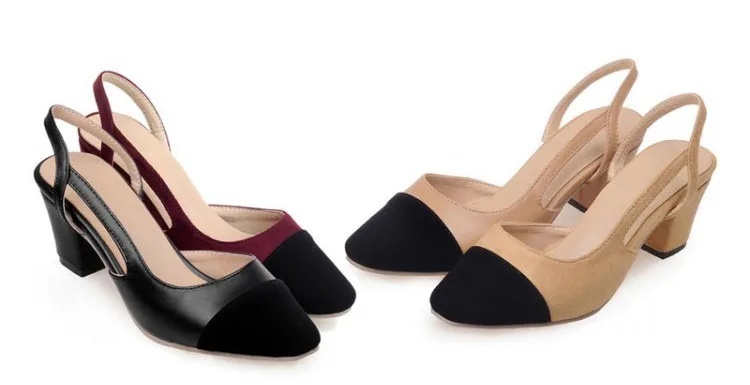 Разноцветные женские туфли с квадратным носком и ремешком на щиколотке; женские сандалии-гладиаторы на толстом среднем каблуке; женские туфли-лодочки; Chaussure Femme; размер 43