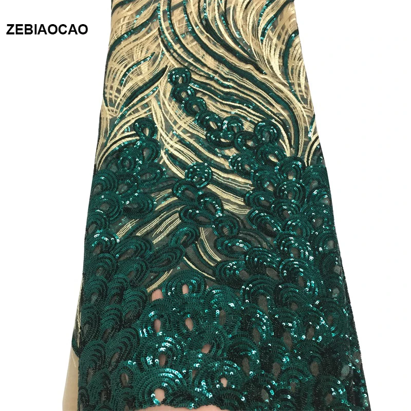 

African lace fabric sequins white french tulle lace fabric 2019 latest arrival hot sale 5yard/lot for women dress green,gold