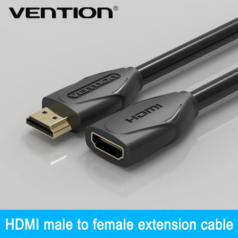

Vention HDMI Extension Cable M/F 1m 1.5m 2m 3m 5m 1080p 1.4v Extender For HD TV LCD Laptop PS3 Projector Computer Cable