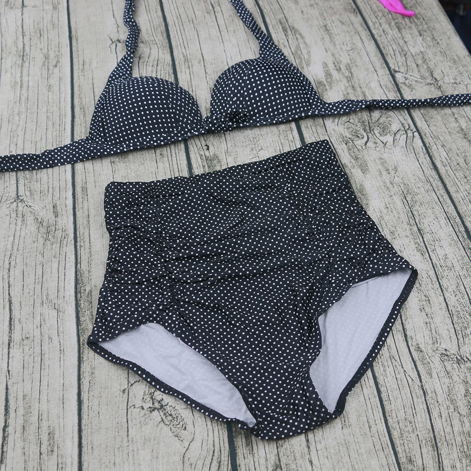 [ Clearance Sale] 2018 Plus Size High Waist Swimsuit Push Up Swimwear Bikini Women Bathing Suits Printed Floral Large Swimsuit