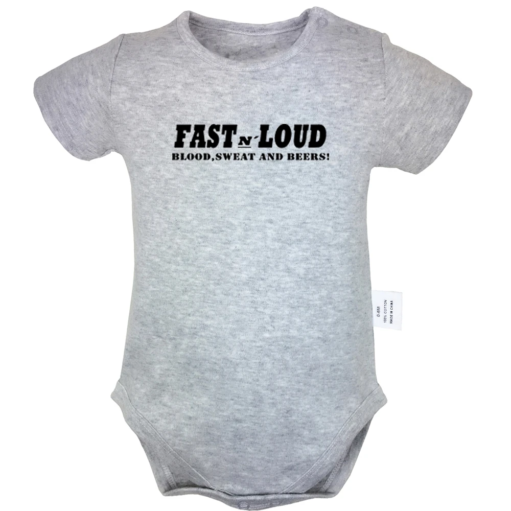 

FAST N 'LOUD Blood Sweat And Beers Eiffel Tower Sketch Design Newborn Baby Bodysuit Suit Toddler Onsies Jumpsuit Cotton Clothes