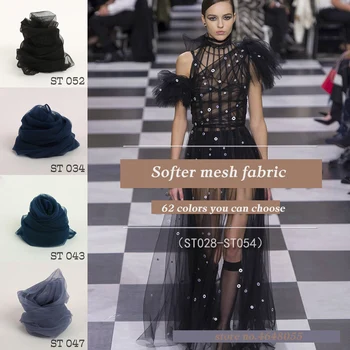 

3meters/lot Soft tull Nylon mesh fabric encryption American net gauze Swiss net fabric for wedding dress clothing making materia