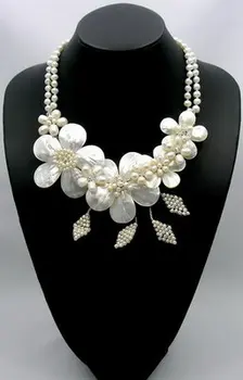 

2017 Sale Special Offer Trendy Women Plant Necklaces & Pendants Collares Natural Mother Of Pearl/mop Shell Flower Leaf Necklace
