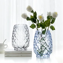 Скандинавская стеклянная ваза ПРОСТАЯ ПРОЗРАЧНАЯ многоцветная гидропонная ваза для растений сушеные цветы вставленные настольные украшения украшение дома