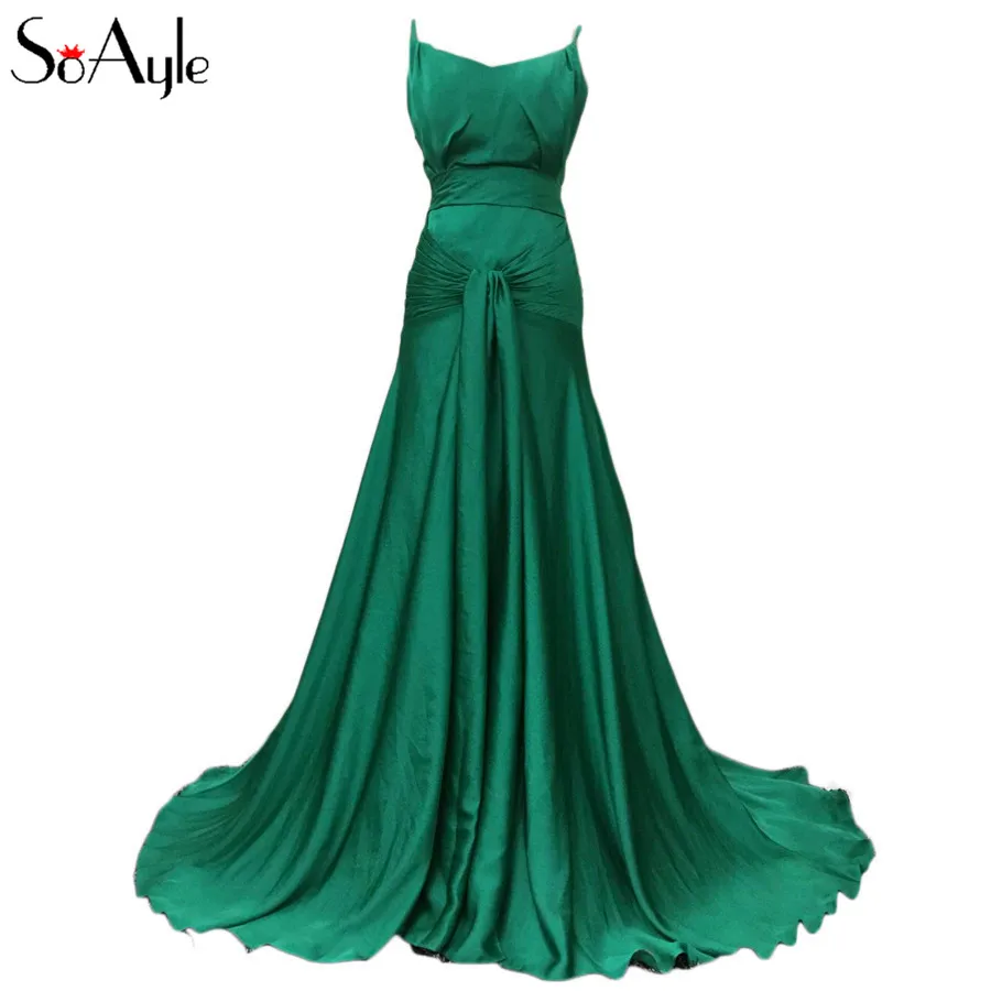 vestido de seda verde